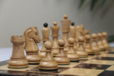 The Fischer Dubrovnik 1970 Upgraded Version Chess set in Distressed and Ebonised Boxwood